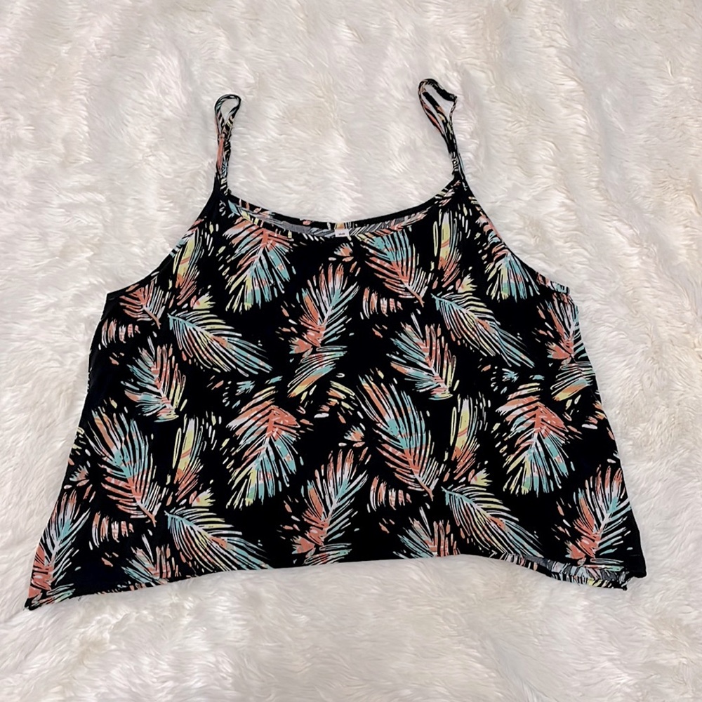 Black Tropical Top